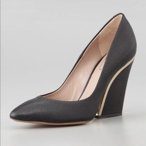 CHLOE leather wedge heels
